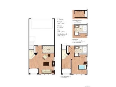 First Floor Layout - home has the optional full ba
