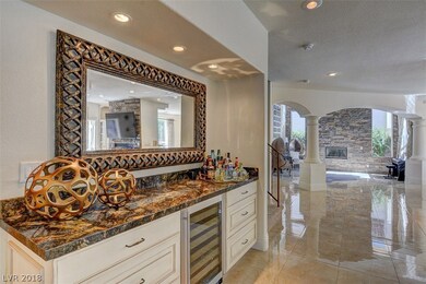Dry Bar with Wine Refrigerator, Open Floor Plan