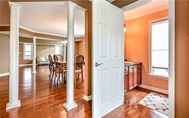 Beautiful hardwood from Entry through open concept