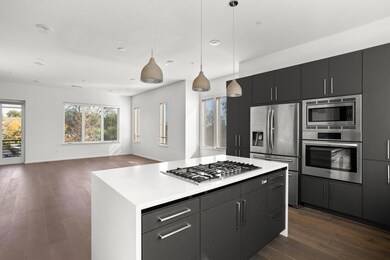 Kitchen featuring stainless steel appliances, dar