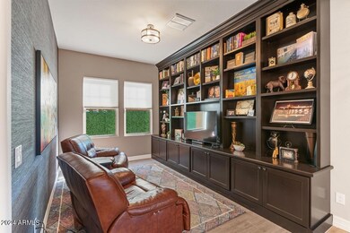 Flex room with custom built-in cabinetry