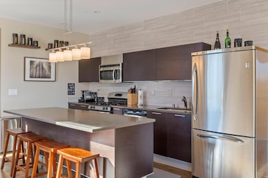 Modern kitchen with spacious center island.