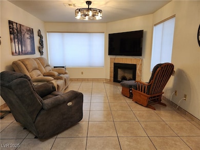 Inviting living room with mounted television and c