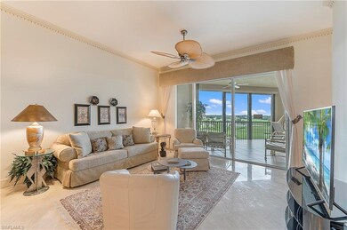 Family area with views to covered balcony and golf
