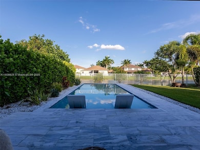 Salt system pool overlooking the lake