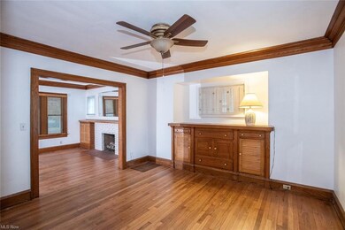 Looking towards the living room from the kitchen doorway