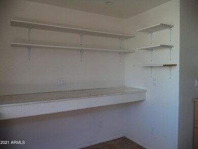 Workbench and Shelves in Shed