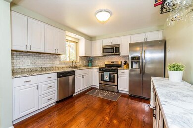 Kitchen comes complete with stainless steel refrig