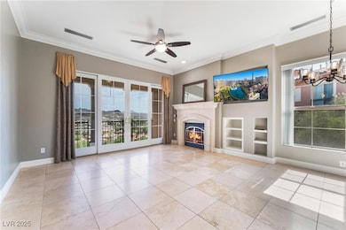 Unfurnished living room featuring built in feature