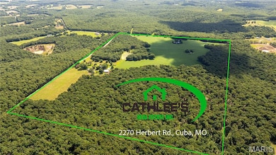 View of rural area with property boundaries highlighted