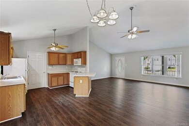 Open concept floorplan.  New flooring and fresh pa