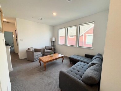 View of carpeted living room