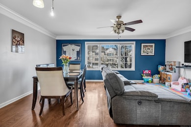 View from kitchen of the Dining room and Living ro