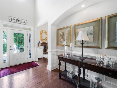 Gleaming hardwood floors and elegant finishes greet you at the door.