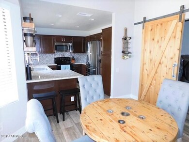 Kithen opens to dining area