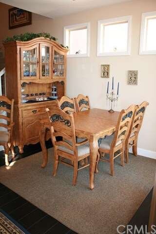 Dining area connected to living room, but also a d