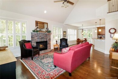 STONE FIREPLACE IN THE GREAT ROOM