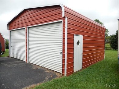 Detached metal 2 car garage