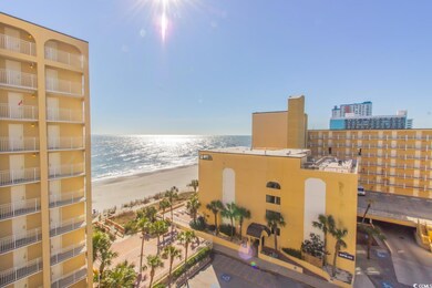 Exterior space featuring a beach view
