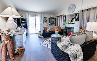 Enter into your living room with cozy fireplace