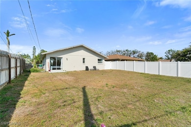 Spacious, fenced in backyard.