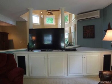 Family Room. Built ins in the family room for all 