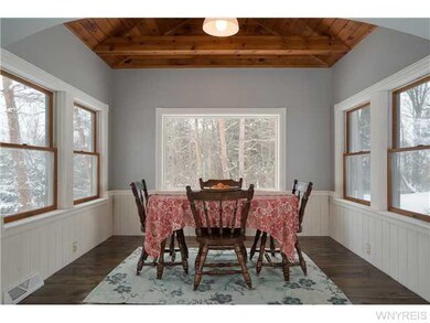 Breakfast Room. The breakfast room has a vaulted c