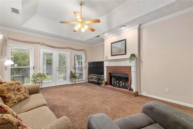 Beautiful Open Living Room w/French Doors to Back