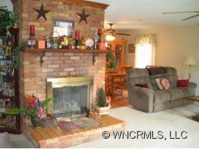 fireplace in living room