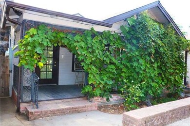 Grapevine covered front porch.