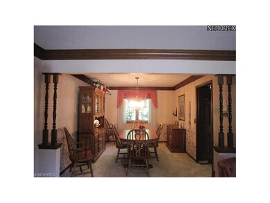 Dining room with crown molding