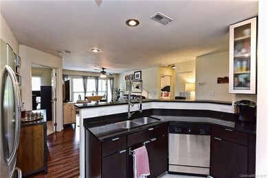 It's easy to converse with guests from your kitche