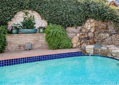 Relaxing sound from the swimming pool rock waterfa