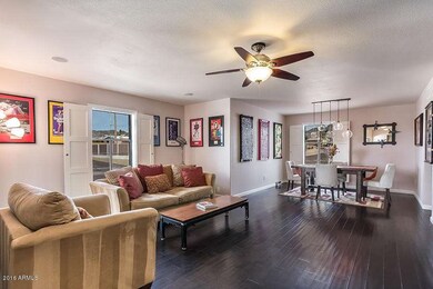 Living/Dining Room - nice wood floors!