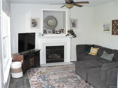 Family Room with Updated Flooring, Gas Fireplace