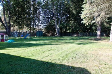 Large fenced, private backyard