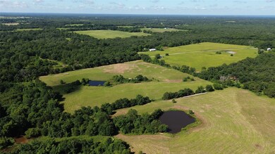 Aerial view of a nearby body of water