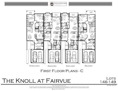 615 Swanston Lane Unit 149 - Everleigh Floor Plan - End unit of the end building, open space in front, beside and behind.