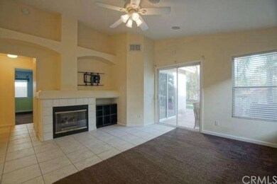 Living room with fireplace