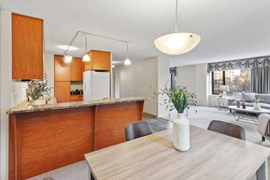 Open-concept living and dining room