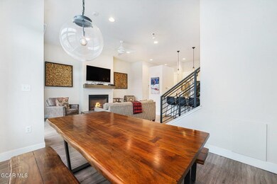 Dining area featuring baseboards, recessed lightin