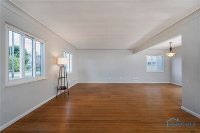 View from front door into living space and dining