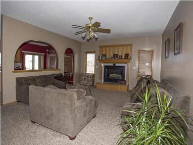 Gas Fireplace in living room and Brand new carpet 