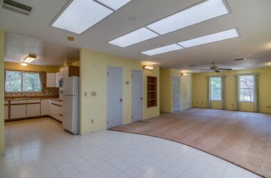 several skylights in this living area