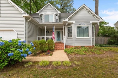 Meticulously maintained and lovingly cared for by long time owners, this 2 story Transitional Home is situated on a private and large .29 are lot in the established Briarwood  Meadow neighborhood in the heart of Great Bridge.