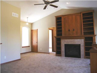 The living room as seen from the dining room.