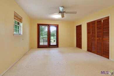 The master bedroom at the back of the house featur