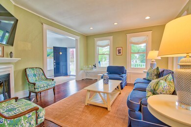 Living room with fireplace