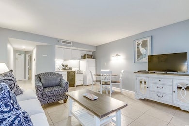 View of tiled living room
