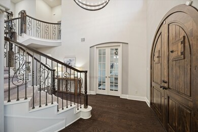 Private office with glass French doors